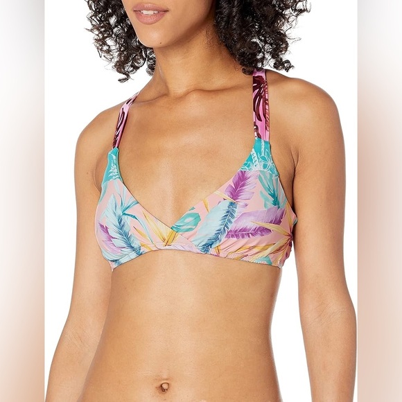 NWT Bar III Women's Over The Shoulder Bralette Bikini Swimsuit Top Size Medium - Picture 1 of 5